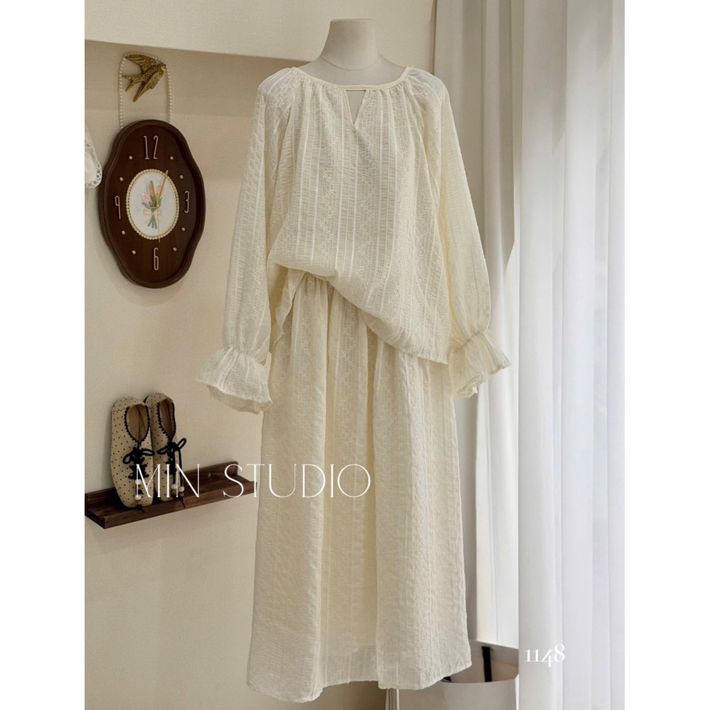 𝙈𝙄𝙉 𝙎𝙏𝙐𝘿𝙄𝙊 set thêu kim sa