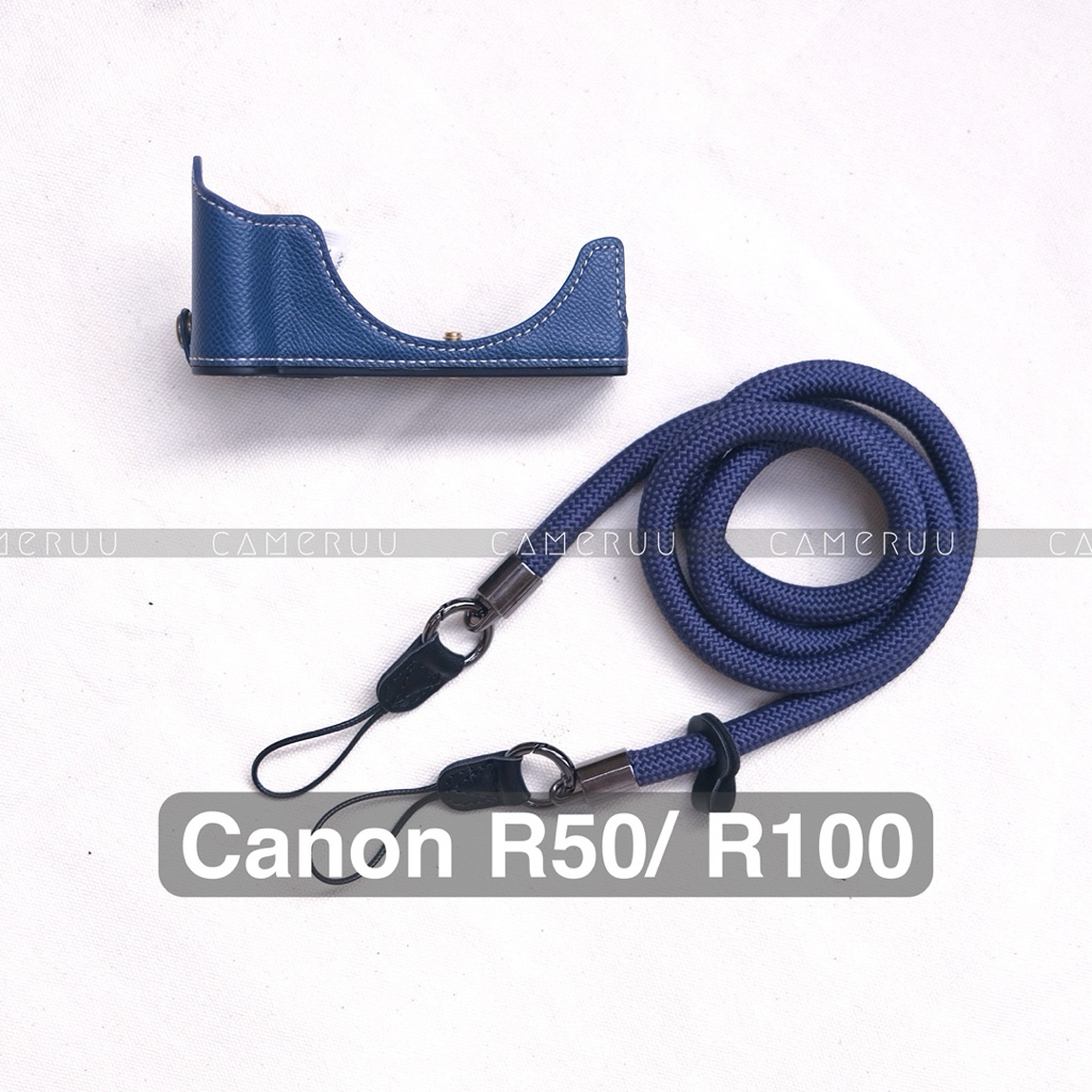 [SẴN] Case bao da/ Dây máy ảnh Canon R50 R100 nhiều loại