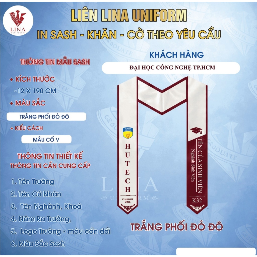 IN THEO YÊU CẦU SASH ĐẠI HỌC CÔNG NGHỆ TP HỒ CHÍ MINH HUTECH