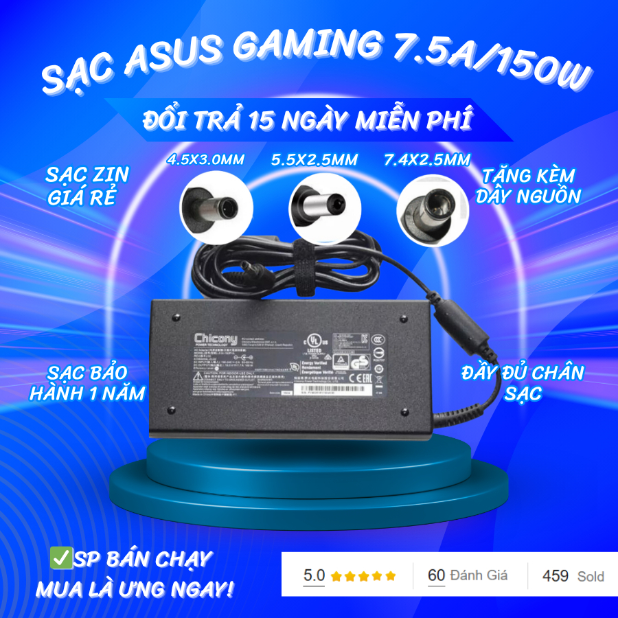Sạc laptop MSI 7.5A 150W ZIN Sạc MSI Model A18-150P1A Sạc MSI A18-150P1A Sạc MSI A150A039P Sạc MSI A