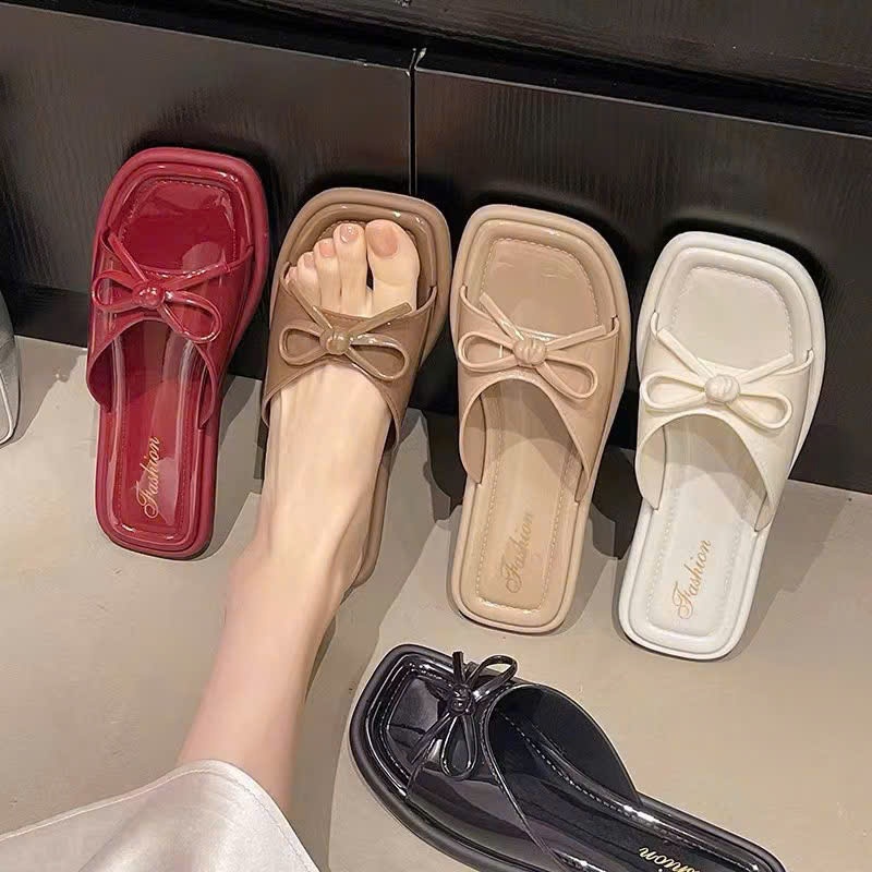 Dép Lê Nữ Hoạ Tiết Thắt Nơ Siêu Xinh Thời Trang Nữ Không Thể Bỏ Qua Trong Mùa Hè Oi Bức 2026 Hàng Tr