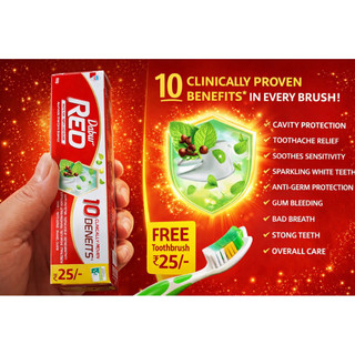 Kem Đánh Răng Dabur Red Ấn Độ 100g~200g (hàng nội địa Ấn)