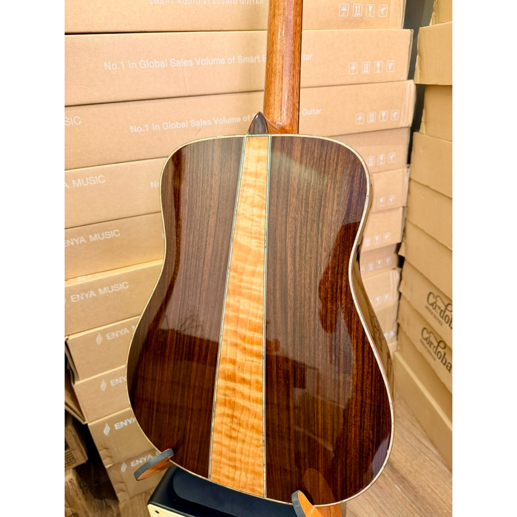 Guitar Ba Đờn D1500 - Guitar Acoustic cao cấp nhất Ba Đờn - Cẩm Ấn full solid - Âm thanh uy lực - Ng