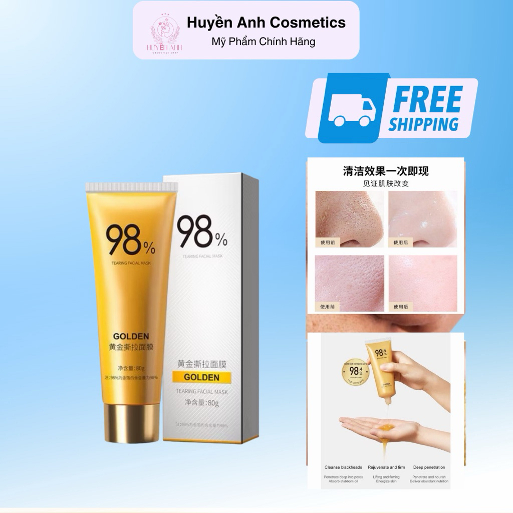 Mặt nạ lột vàng 98% GOLDEN chống nhăn,giảm lão hóa,tăng sinh colagen cho da 80g