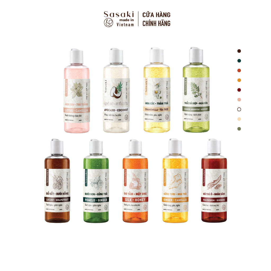 [HC01.1-9] Dầu Gội Bồ Kết - hỗ trợ kích mọc tóc, giảm gàu ngứa, dưỡng tóc đen, chắc khoẻ - SASAKI