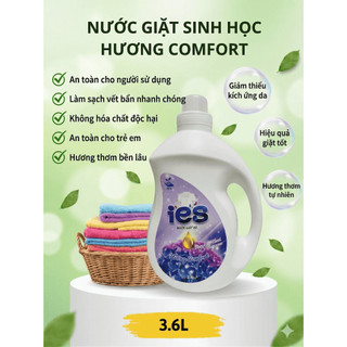 Can nước giặt xả sinh học IES đậm đặc 3,6kg - lưu hương đến 72 giờ an toàn cho cả gia đình