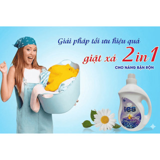 Can nước giặt xả sinh học IES đậm đặc 3,6kg - lưu hương đến 72 giờ an toàn cho cả gia đình