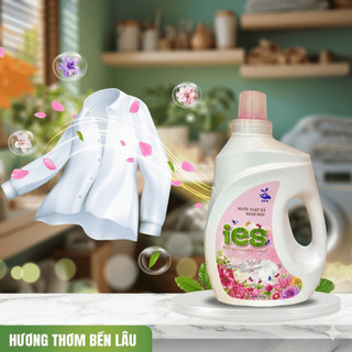 Can nước giặt xả sinh học IES đậm đặc 3,6kg - lưu hương đến 72 giờ an toàn cho cả gia đình
