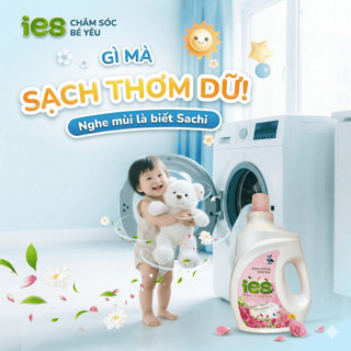 Can nước giặt xả sinh học IES đậm đặc 3,6kg - lưu hương đến 72 giờ an toàn cho cả gia đình