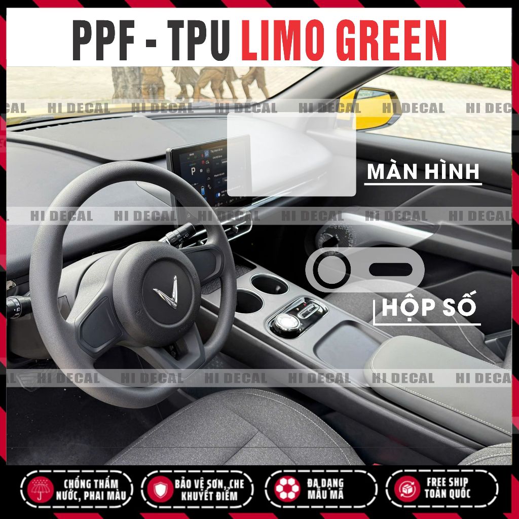 PPF - Film TPU Nội Thất Limo Green Mới Nhất - Film PPF Dán Bảo Vệ Cho Màn Hình Limo Green  – Chống X