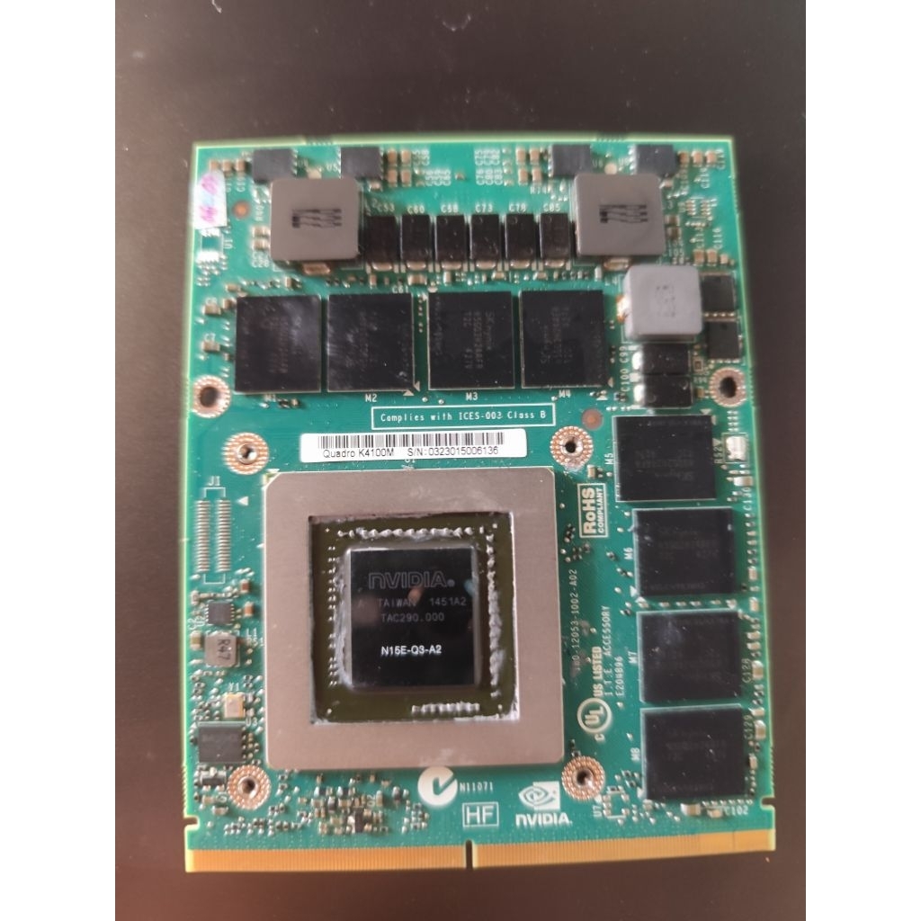 VGA NVIDIA Quadro K4100M 4GB GDDR5 MXM Type B | Card đồ họa laptop Dell Precision M6700 M6800 | VGA 
