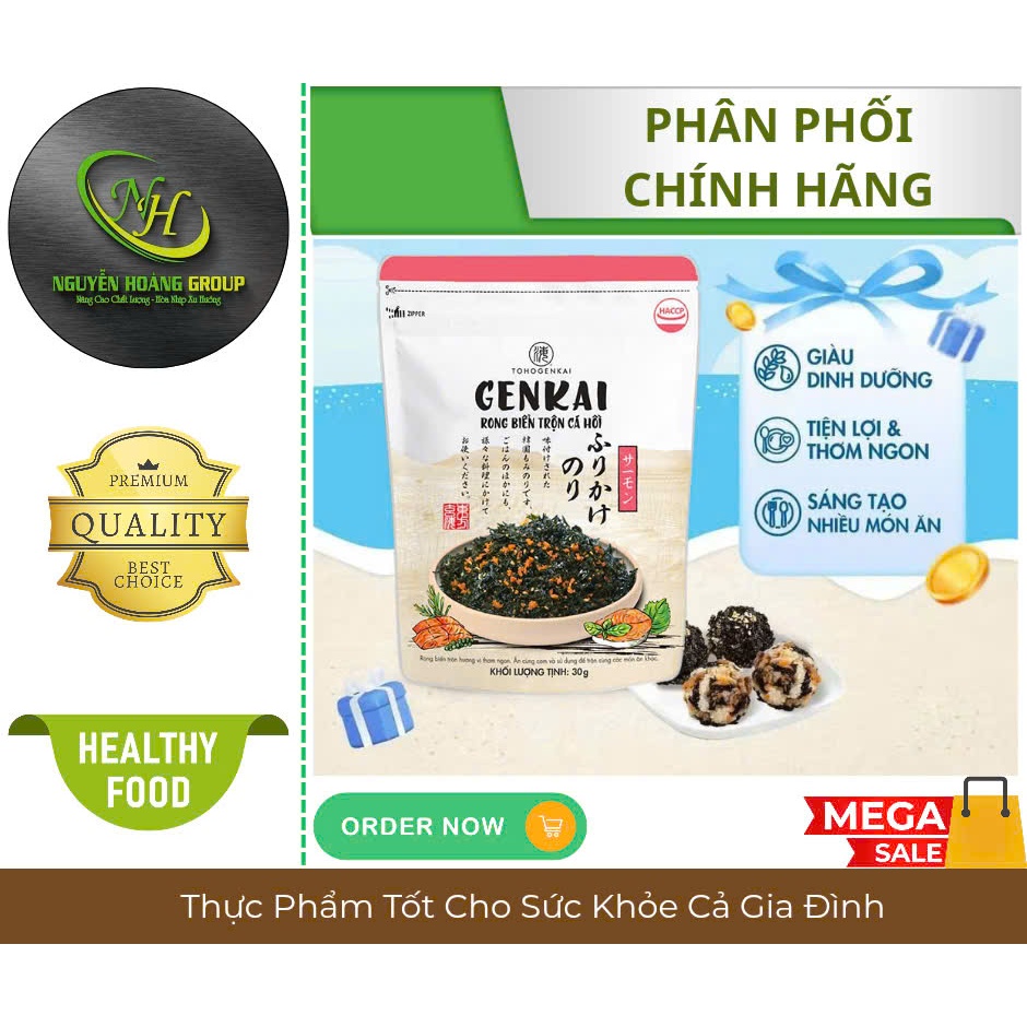 GENKAI Rong Biển Trộn Cơm Cá Hồi 30g