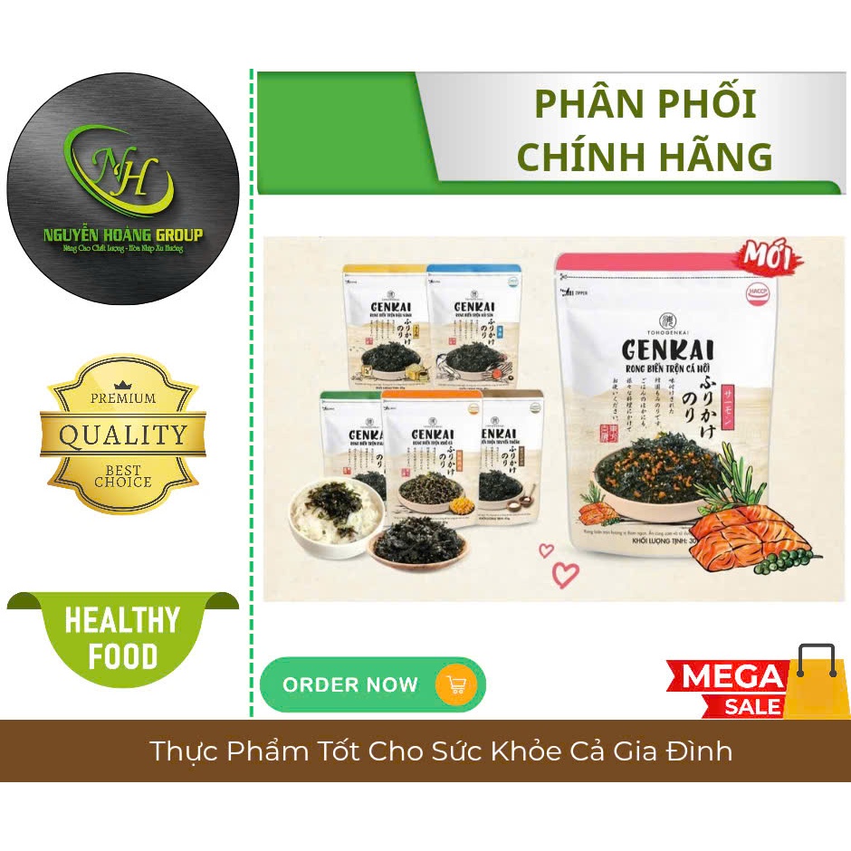GENKAI Rong Biển Trộn Cơm 40g CÁC VỊ