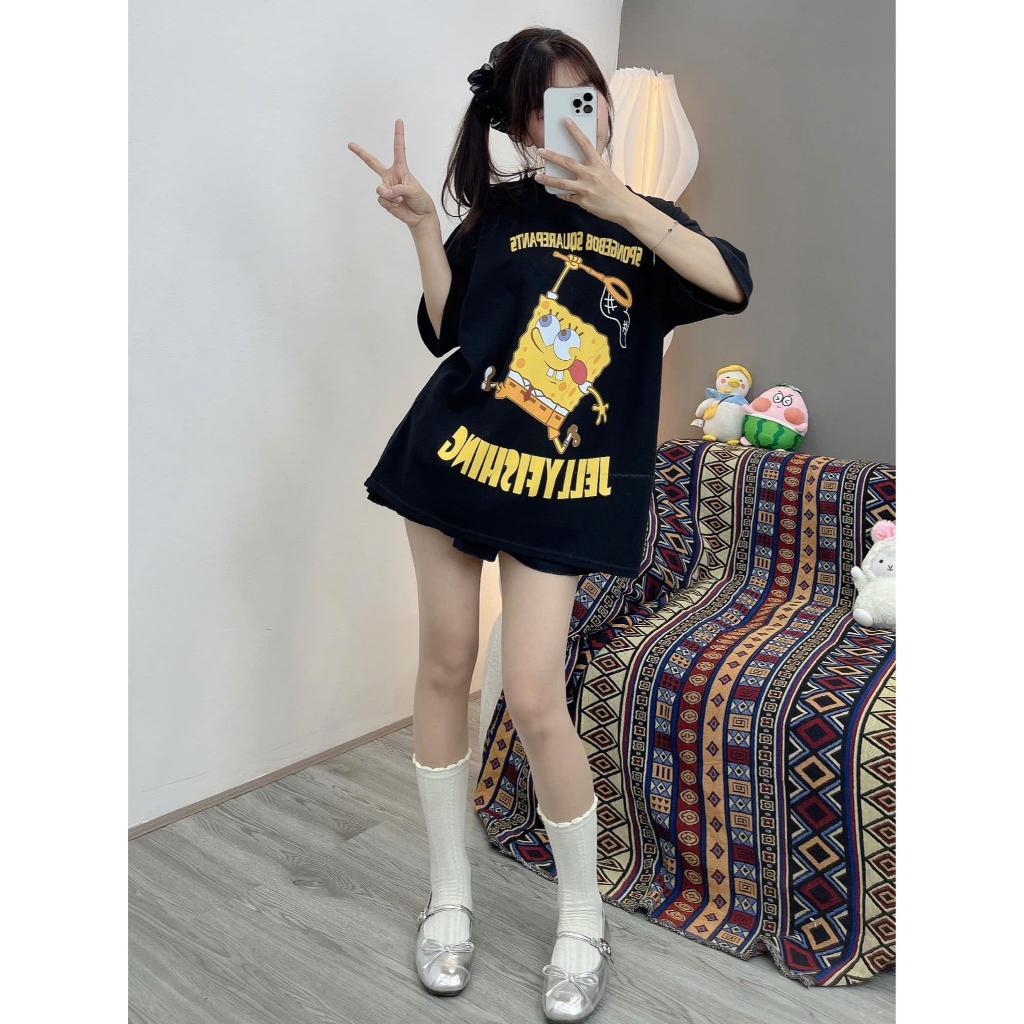( DEAL MỞ BÁN MÀU MỚI ) (BST MÙA HÈ 2026) ÁO PHÔNG BOXY FOM RỘNG MÀU ĐEN LSUNEY SUNES | BigBuy360 - bigbuy360.vn