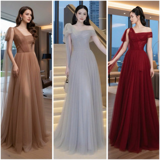 Đầm mặc cưới TRIPBLE T DRESS hoặc dạ hội chất lưới siêu xinh - size S/M/L