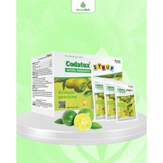 Thực phẩm bảo vệ sức khỏe Codatux Syrup hỗ trợ long đàm, giảm ho, đau họng. Hộp 30 gói