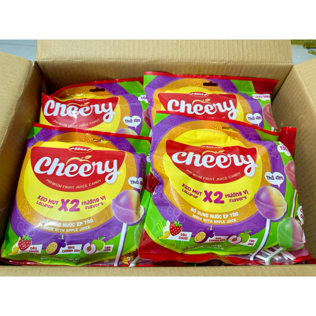 Kẹo Mút Cheeery Bibica ( 60 que)