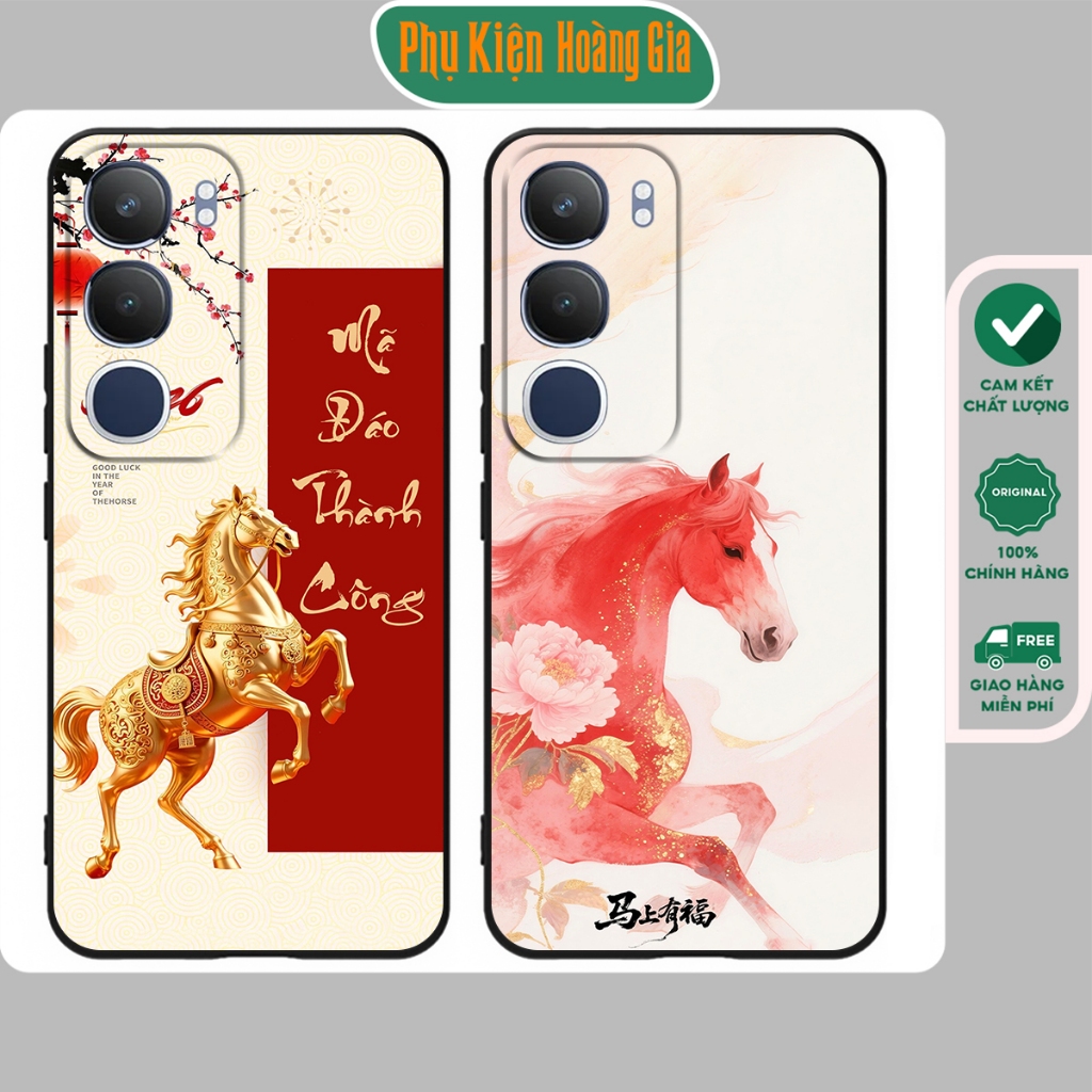 Ốp lưng Vivo Y19s - Vivo Y19s Pro in hình ngựa lucky horse 2026 mã đáo thành công