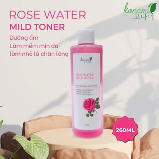 Nước hoa hồng Konami rose water mild toner 260ml