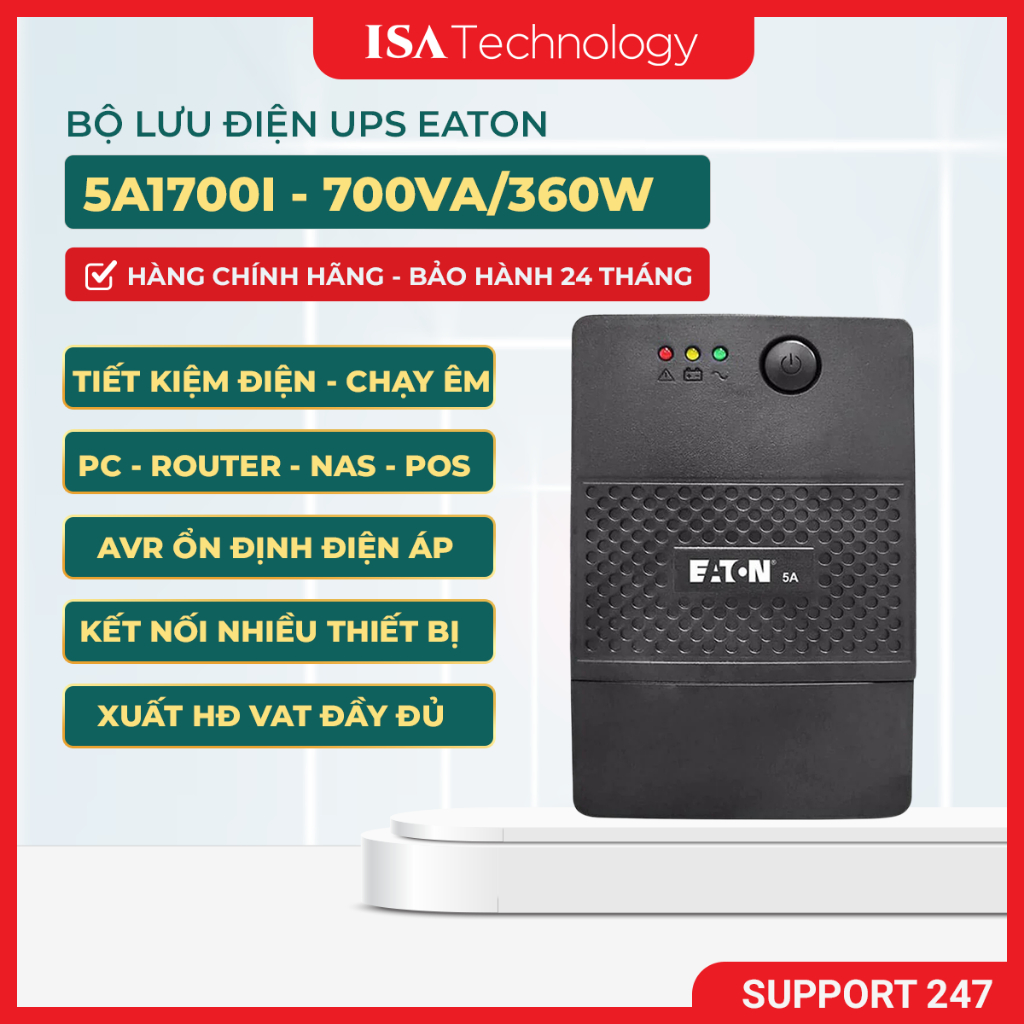 Bộ lưu điện UPS Eaton 5A700I (700VA/360W) ổn định điện áp | hàng chính hãng bảo hành 24 tháng