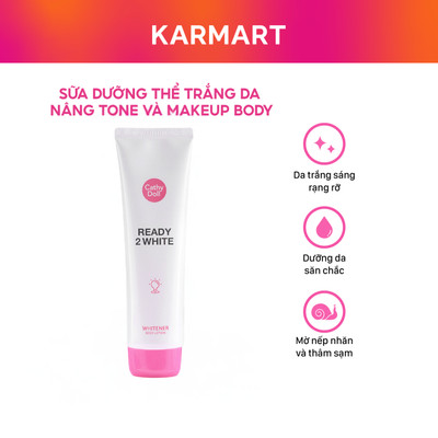 Sữa Dưỡng Thể Cathy Doll Ready 2 White Whitener Giúp Dưỡng Sáng, Nâng Tông Da An Toàn 150ml