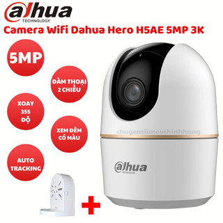 TẶNG CHÂN ĐẾ - Camera Wifi Dahua Quay Quét Trong Nhà H5AE 5MP – Hình Ảnh Siêu Nét, Kết Nối Wifi 6 Hiện Đại