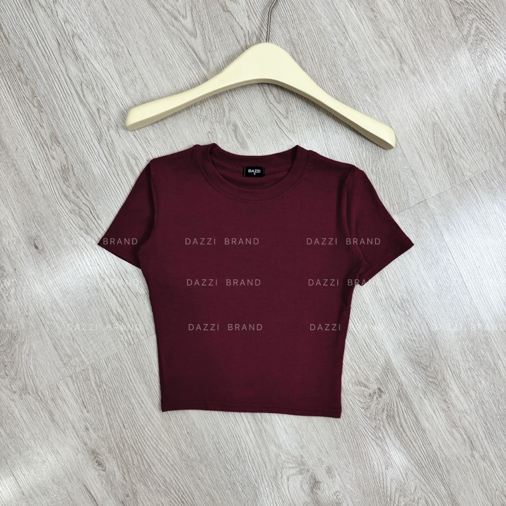 Áo thun nữ croptop cổ tròn DAZZI vải COTTON mịn,áo thun Croptop DAZZi Women,áo Croptop nữ đẹp A024 | BigBuy360 - bigbuy360.vn