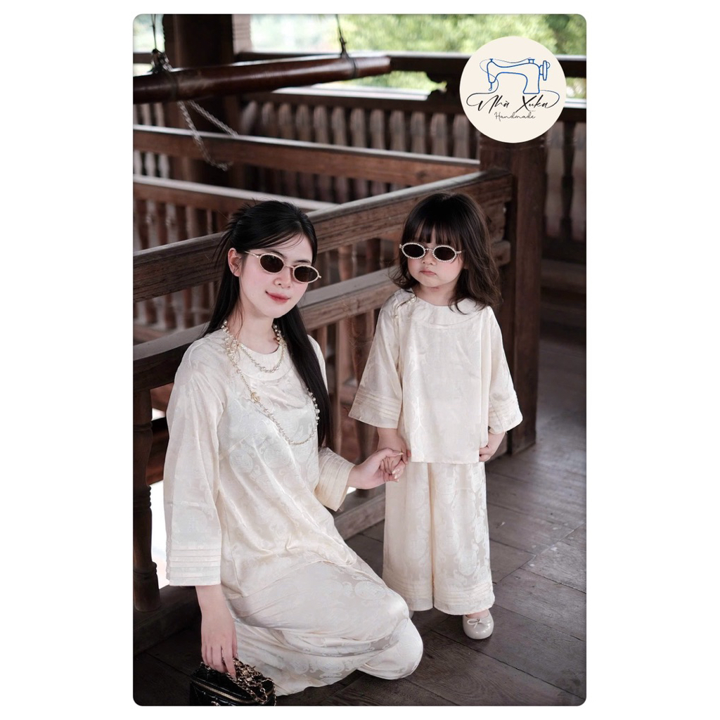 Pháp phục Trà Giang đôi Mẹ&bé gái🪷(Nhà Xuka handmade)