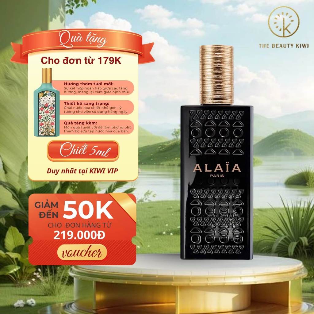 Nước hoa nữ chính hãng - Alaia Paris EDP chiết 10ml - Bí ẩn, Gợi cảm, Quyến rũ - The Beauty Kiwi