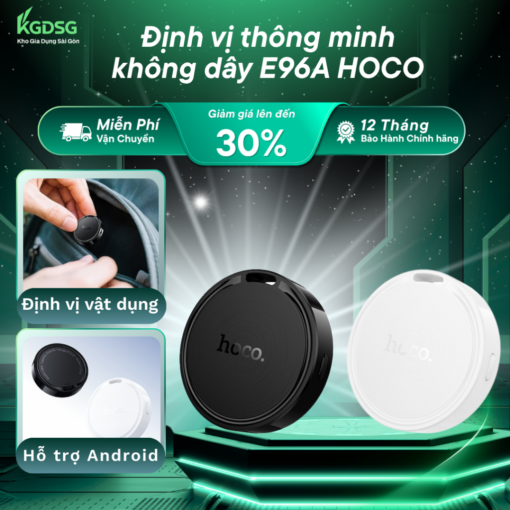 Định vị thông minh không dây E96A HOCO định vị không giới hạn khoảng cách, định vị chính xác, thiết 