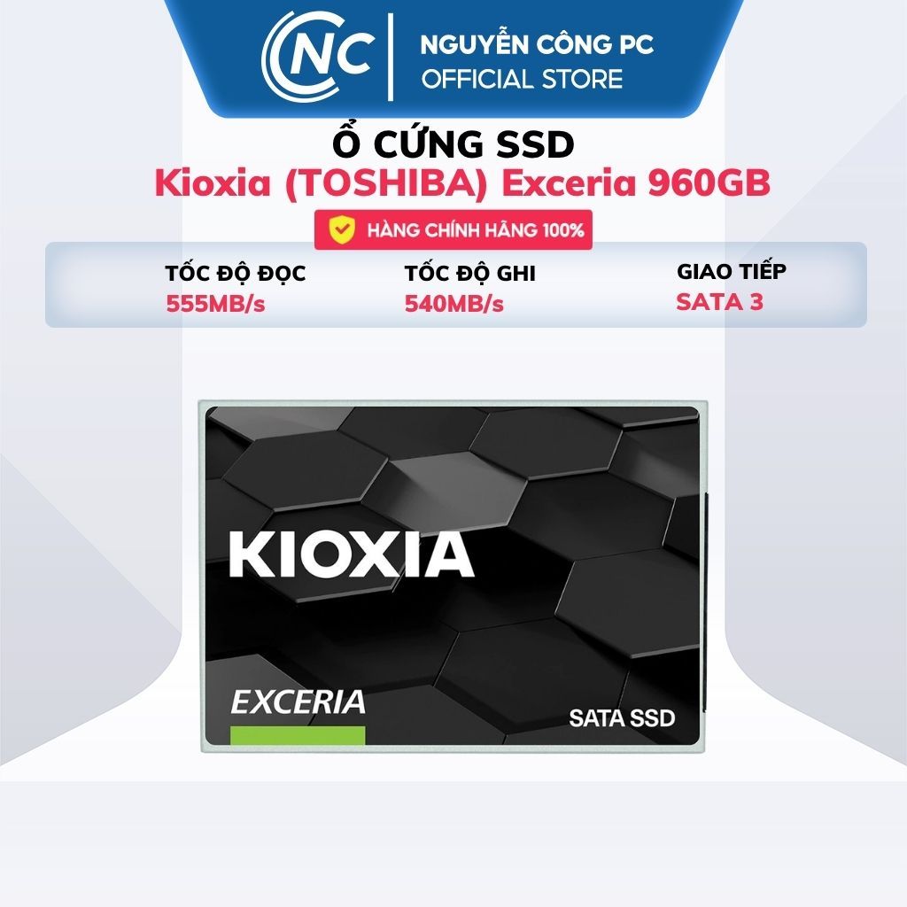 Ổ cứng SSD Kioxia (TOSHIBA) Exceria 960GB | 3D NAND, 2.5 inch, SATA III  - BH 36 tháng