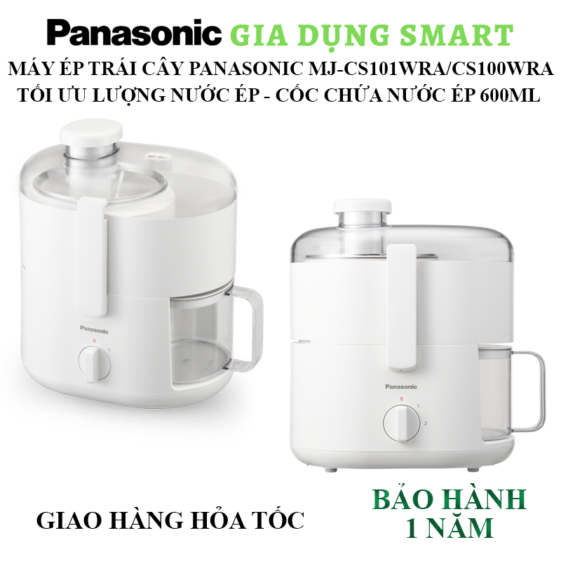 Máy ép hoa quả Panasonic MJ-CS101WRA, MJ-CS100WRA ép nhanh, tối ưu lượng nước ép - Bảo hành 12 tháng