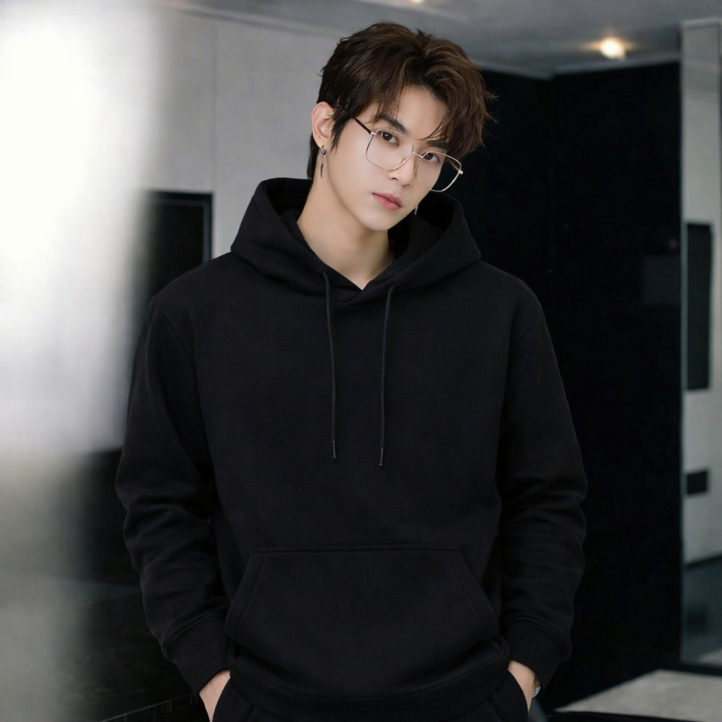 Áo hoodie nam, áo nỉ bông nam BASIC form rộng swearter có mũ chất vải nỉ bông dày ấm áp - GUSSET