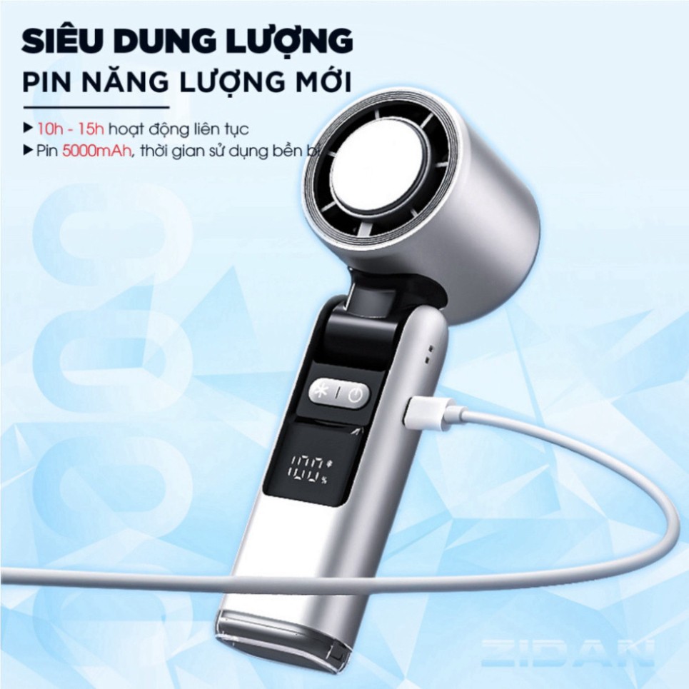QUẠT CẦM TAY SÒ LẠNH K801 2026 – 100 CẤP ĐỘ GIÓ, LÀM MÁT NHANH, PIN TRÂU, MÀN HÌNH THÔNG MINH – HomeEase – Đồ Nhà Xịn | BigBuy360 - bigbuy360.vn