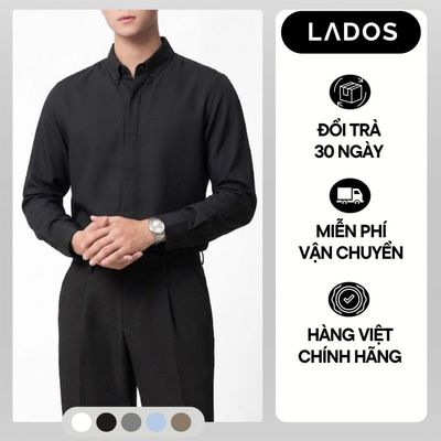 Áo Sơ Mi Công Sở Nam Cổ Button Down LADOS-8196 Chất Kate Lụa Mềm Mịn Thoáng Mát, Ít Nhăn, Form Regular Thanh Lịch