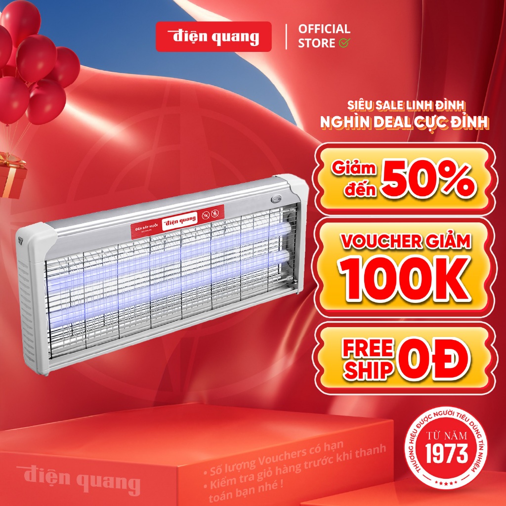 Đèn bắt muỗi Điện Quang ĐQ EML04L (phạm vi hoạt động trên 50m, đèn 10w)