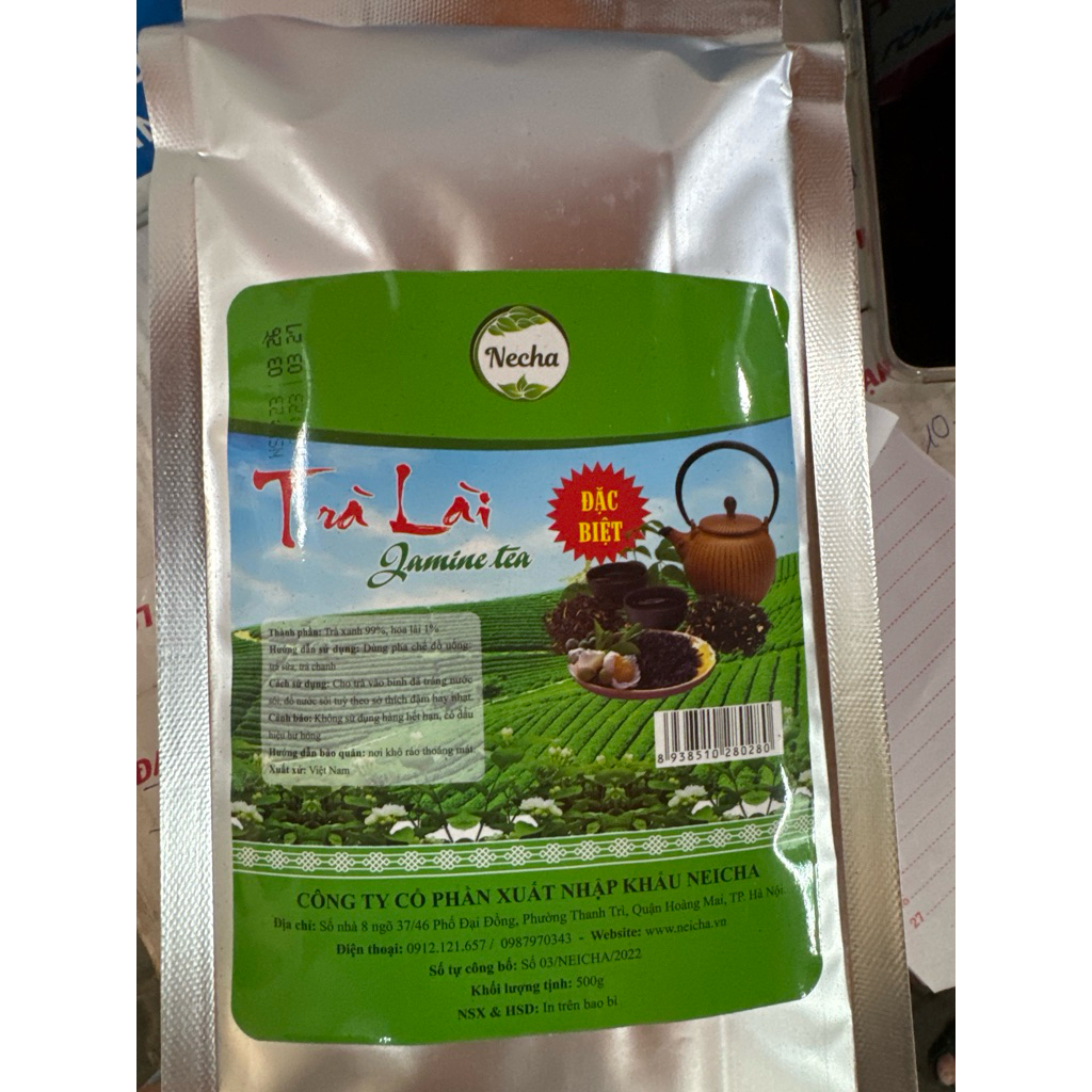 trà lài Necha 500gr bao bì mới