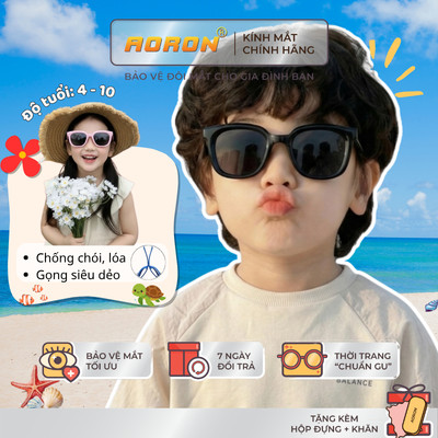 Kính Mát Phân Cực AORON Cho Trẻ 4-10 Tuổi Thời Trang Chống Tia UV400 Giảm Chói Lóa Bảo Vệ Đôi Mắt