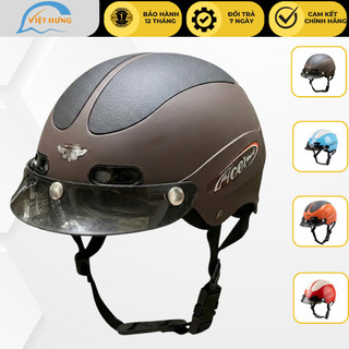 Mũ bảo hiểm nửa đầu kèm lưỡi trai BKtec bk10 GRS A102 đơn giản gọn nhẹ cho nam và nữ