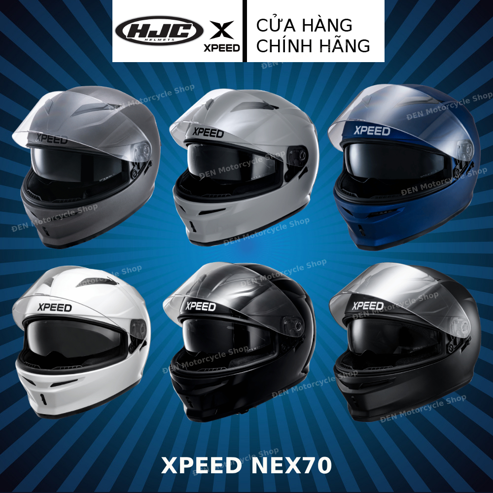 Mũ Bảo Hiểm Fullface 2 Kính HJC/XPEED NEX70 - Mũ Bảo Hiểm Lái Xe An Toàn (FULL FACE XPEED NEX70)