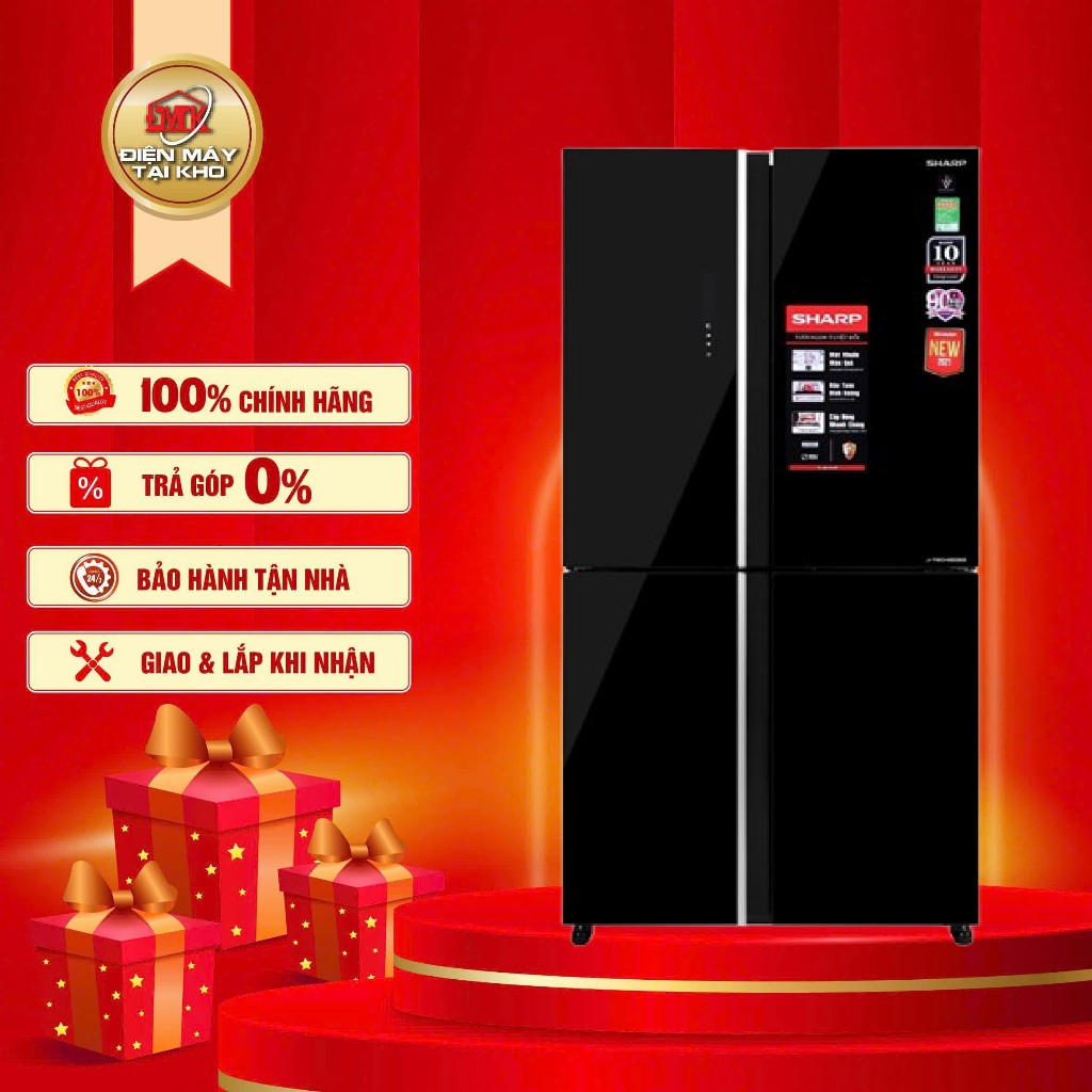 Tủ lạnh Sharp Inverter 525 lít Multi Door SJ-FXP600VG-BK