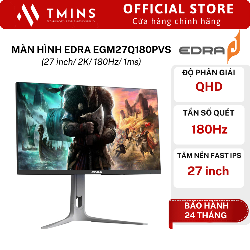 Màn hình EDRA EGM27Q180PVS, EGM27Q210PVS (27 inch, 2K, 180Hz/ 210Hz, 1ms) - Hàng chính hãng