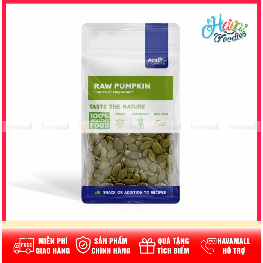 Hạt Bí Sống Tự Nhiên Atlas Garden 265g – Atlas Garden Raw Pumpkin Seed Kernel