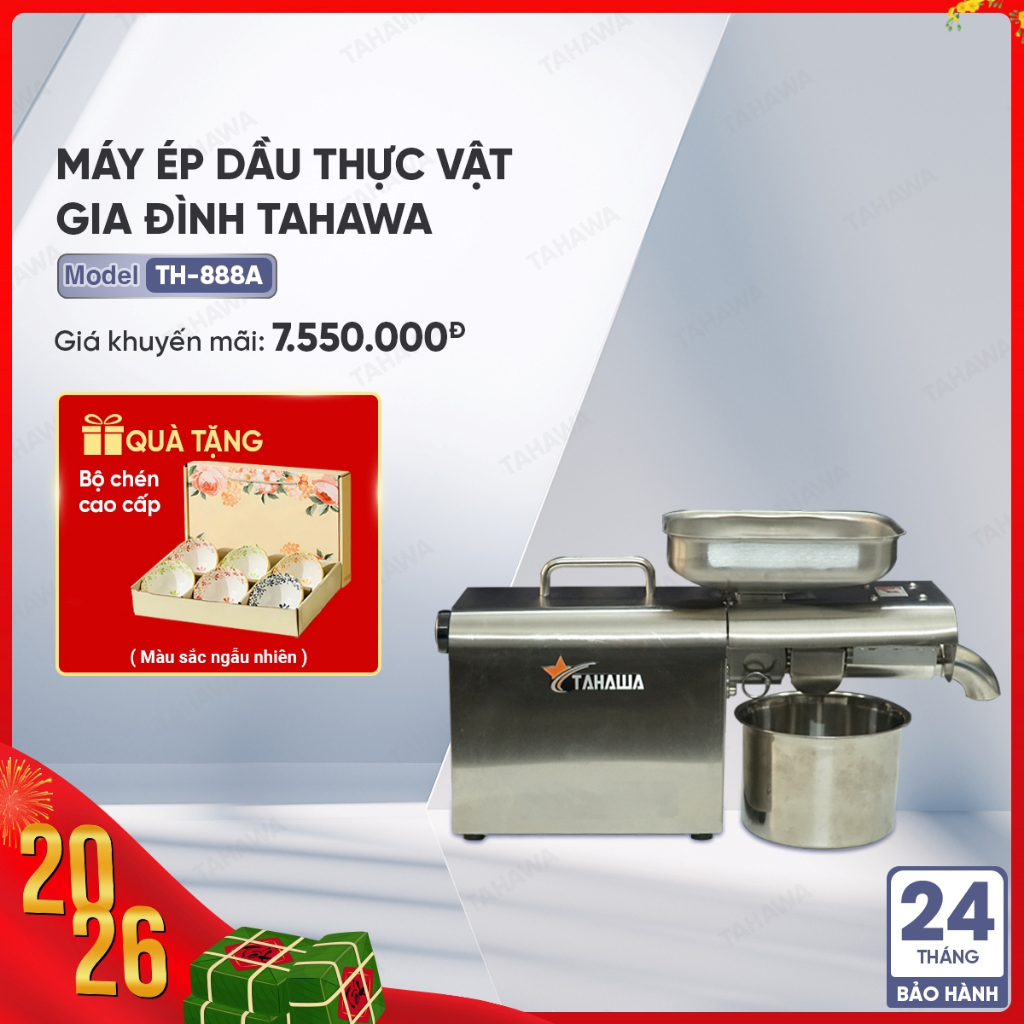Máy ép dầu thực vật nóng lạnh dùng trong gia đình Tahawa TH-888A