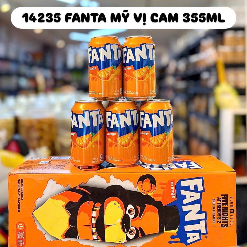 [COMBO 3 LON LẺ] NƯỚC NGỌT - FANTA CAM MỸ 355ML