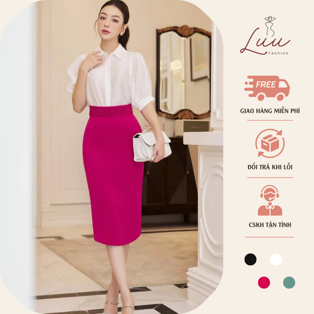 Chân váy bút chì dáng 70cm cạp đẹp tôn dáng công sở nữ - Luu fashion