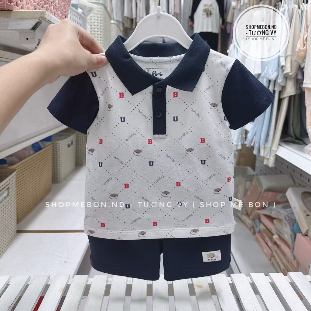 [BUBABY] Bộ cộc tay polo Bubaby cho bé