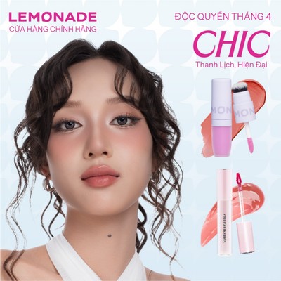 [Chic] Set Son Má Hồng Lemonade - Combo Makeup Thanh Lịch, Hiện Đại