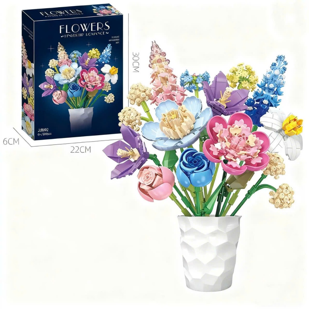 Bộ lắp ráp mô hình Flowers Fingertip Romance - Bó Hoa Lãng Mạn Dịu Dàng - Xếp hình trang trí