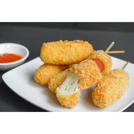 [LaiFarm - Hỏa tốc HN] Hotdog xúc xích phô mai kiểu Hàn Quốc 5 cái,xúc xích tươi CP, hotdog cuộn pho